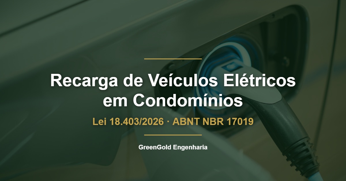 Recarga de veículos elétricos em condomínios: Lei 18.403/2026 de SP exige projeto elétrico e ART sob a NBR 17019
