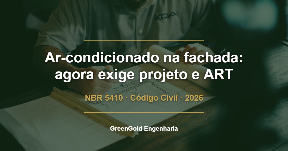 Ar-condicionado na fachada agora exige projeto e ART: o que muda para condomínios em 2026